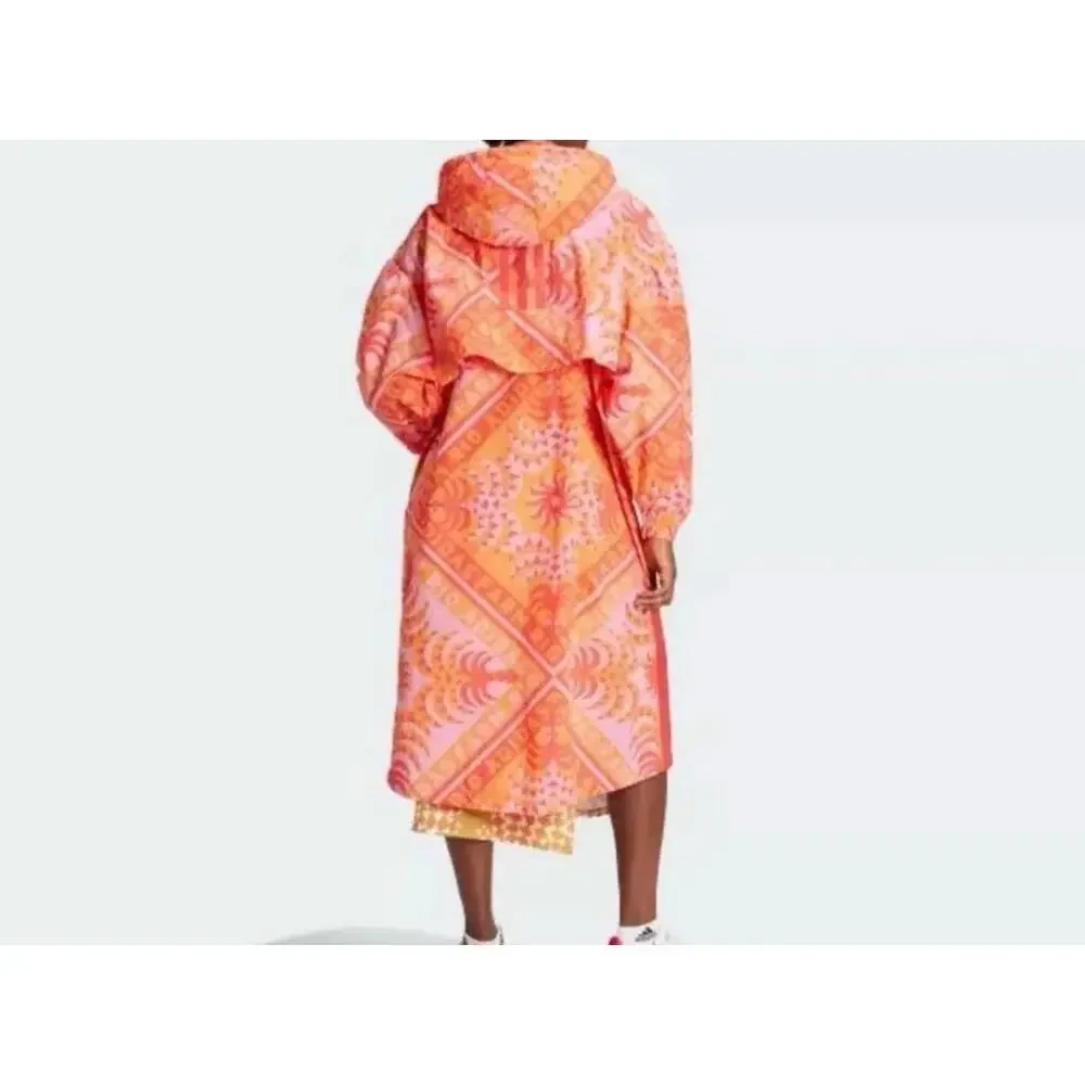 Adidas Women’s x FARM Rio MYSHELTER Jacket, Semi Pink Glow / Tomato Size S - Picture 2 of 5